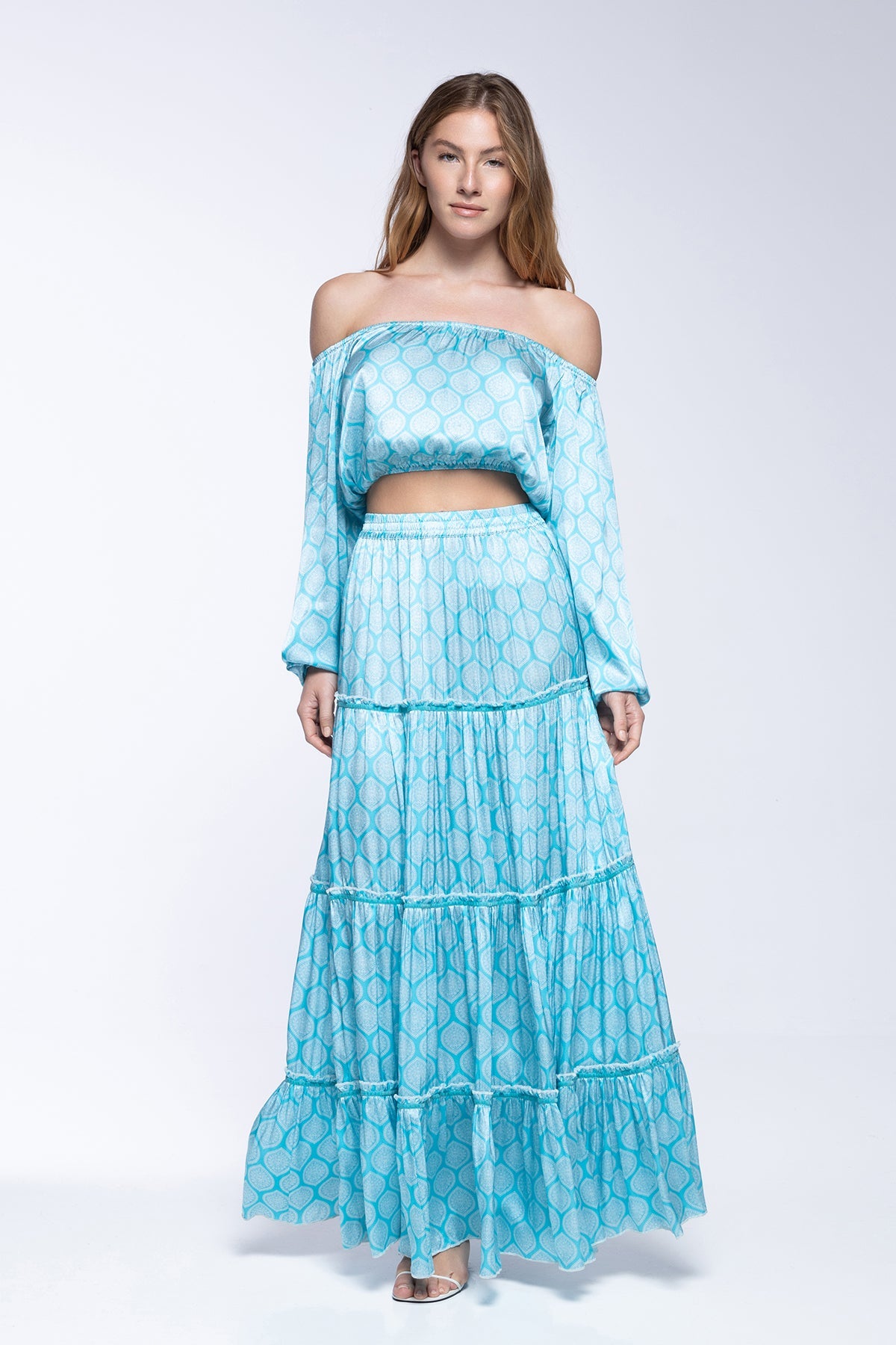 Marlea Marine Maxi Skirt Silk | Marina St Barth M / Black Diamond Marlea Marine Maxi Skirt Silk | Marina St Barth M / Black Diamond