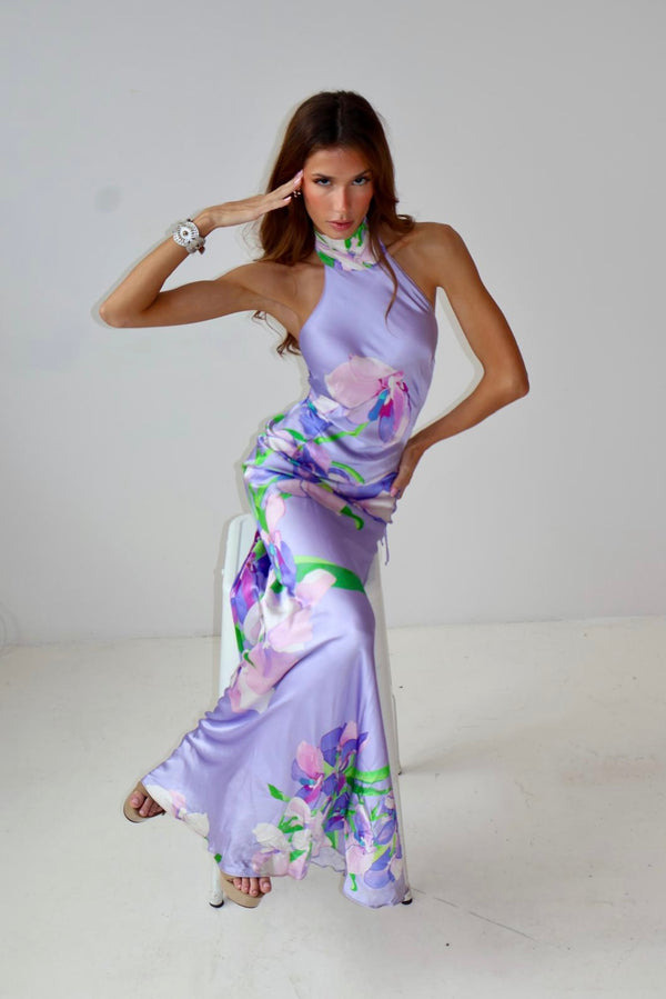 Paris Lavande Silk Dress