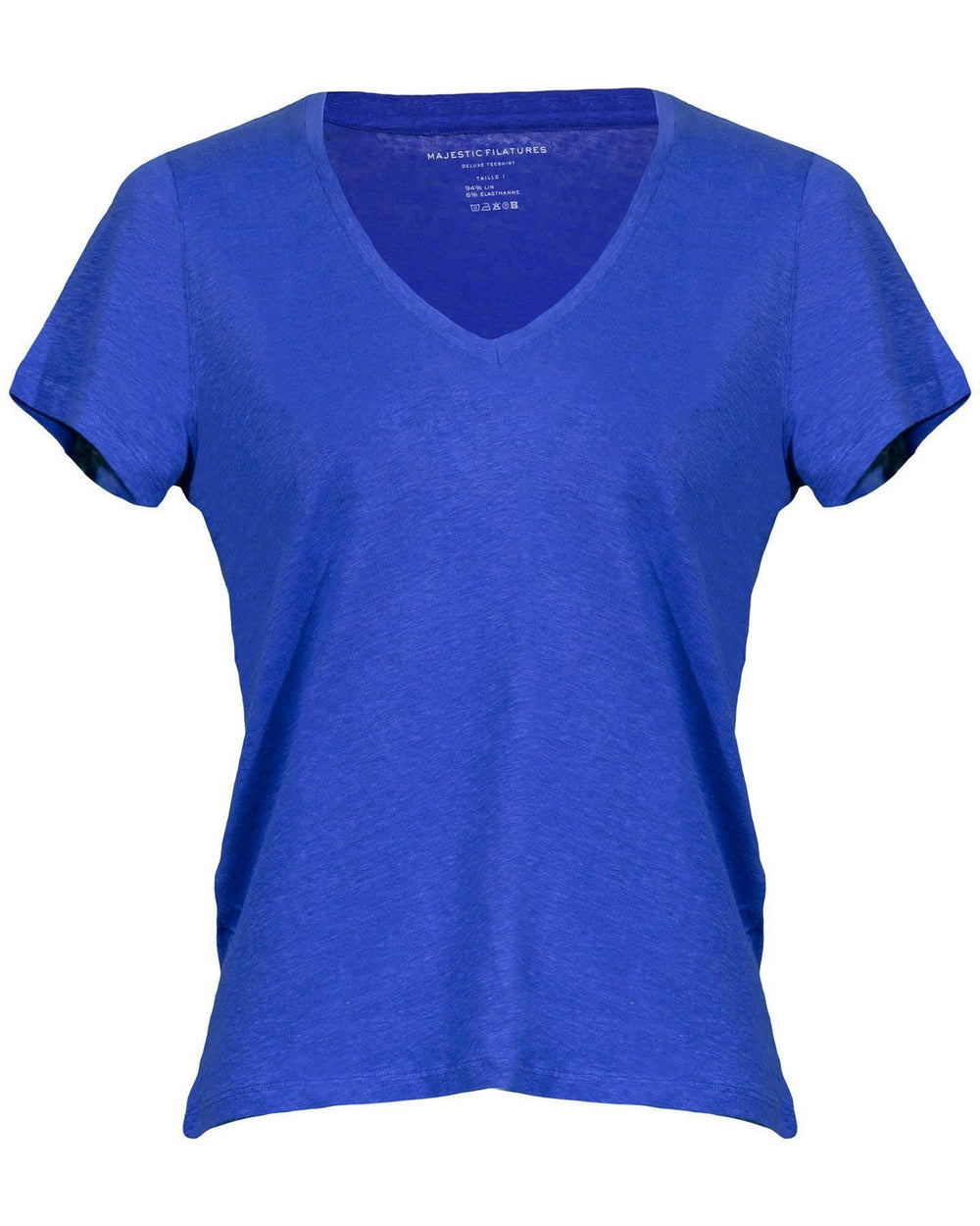 Majestic Stretch Linen V Neck by Majestic Filature from Marina St Barth