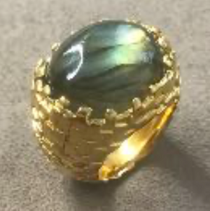 Tay Labradorite Set Tile Ring by Tay from Marina St Barth