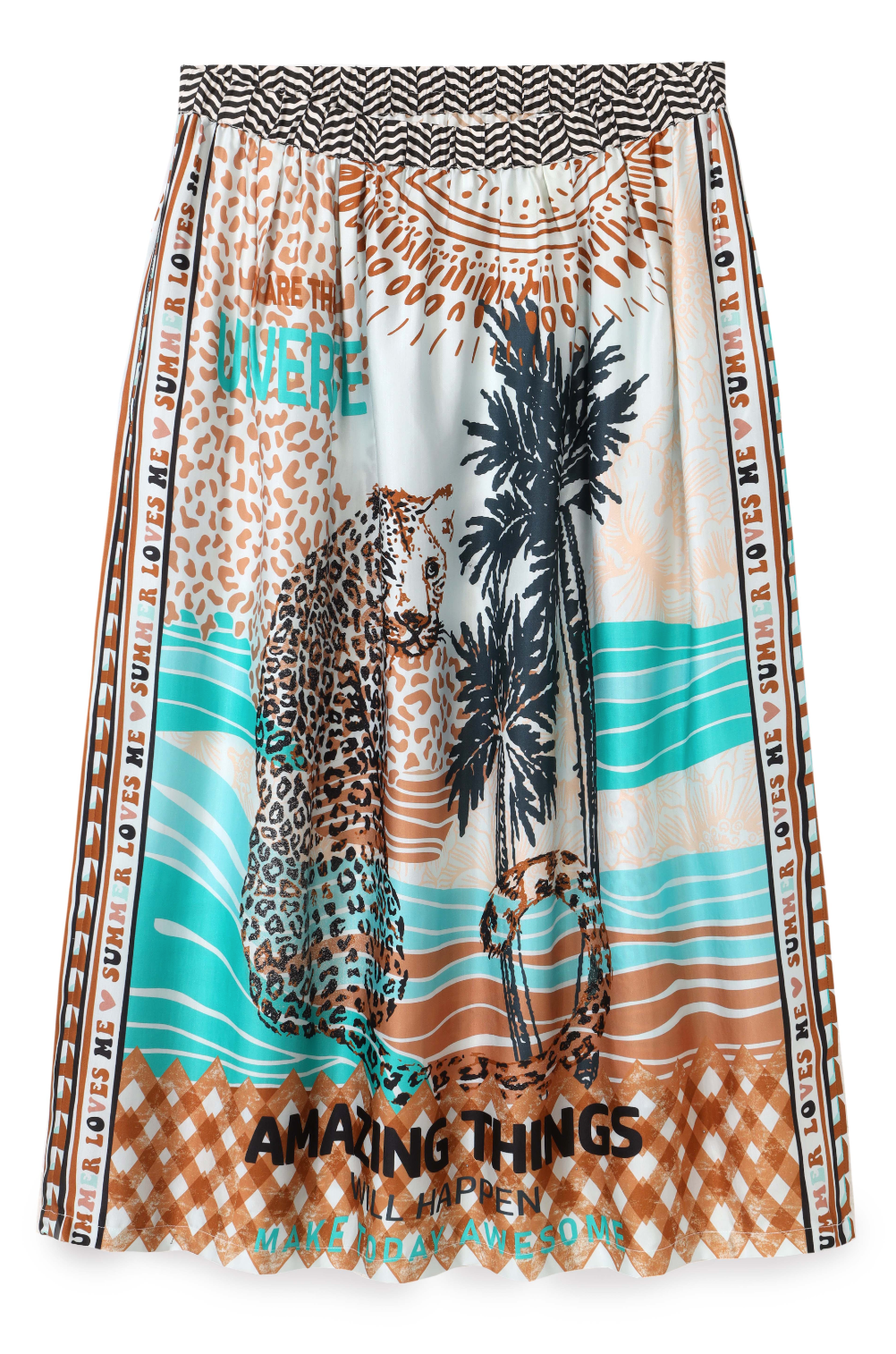 Vanessa Tropical Safari Midi Skirt - Premium Skirts from Marina St Barth - Just $225! Shop now at Marina St Barth