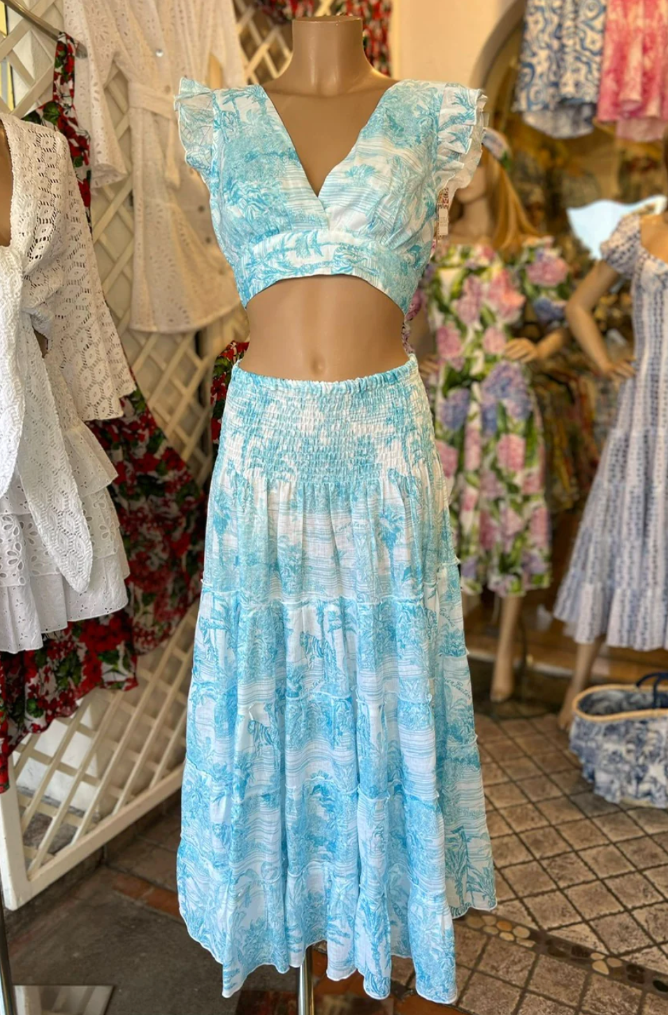 Positano Hedy Printed Long Skirt - Premium Long Skirts from Marina St. Barth - Just $420.00! Shop now at Marina St Barth