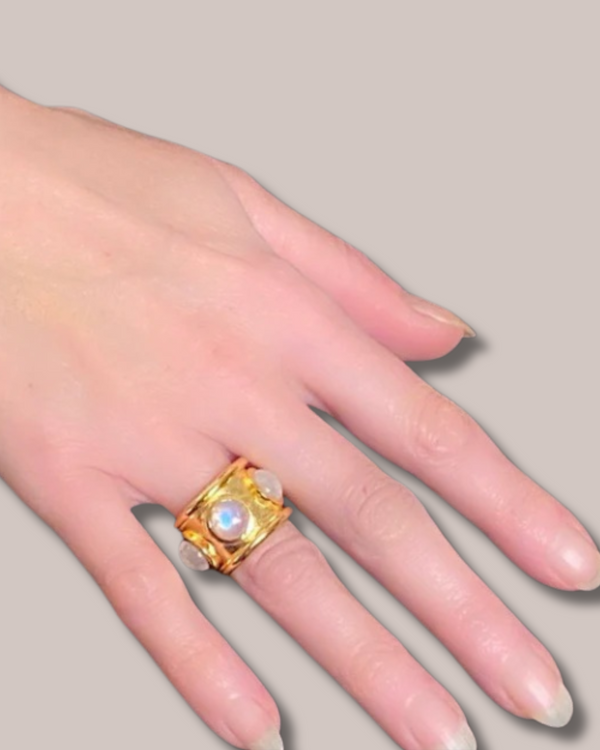 Tay Aquamarine Set Guinevere Ring by Tay from Marina St Barth