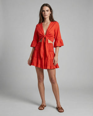 Bolero Nodo Centrale Linen Top