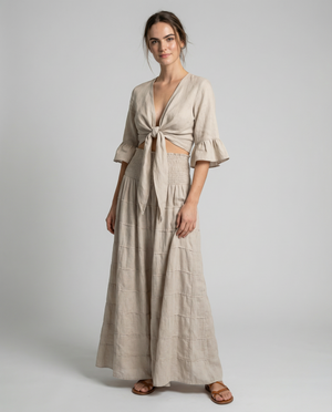 Bolero Nodo Centrale Linen Top