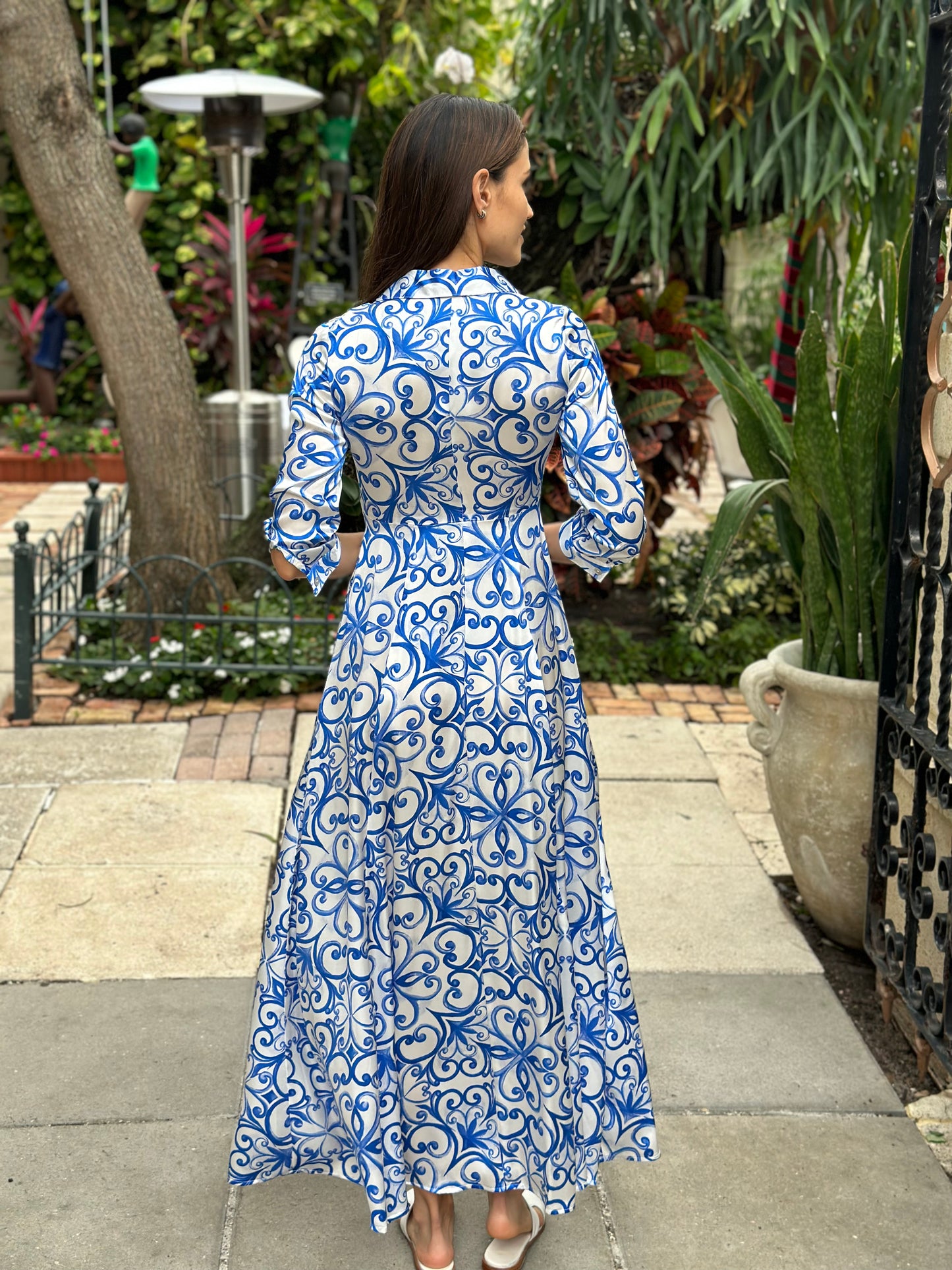 Spolverino Silk Moresco - Premium Long Dresses from Marina St Barth - Just $699! Shop now at Marina St Barth