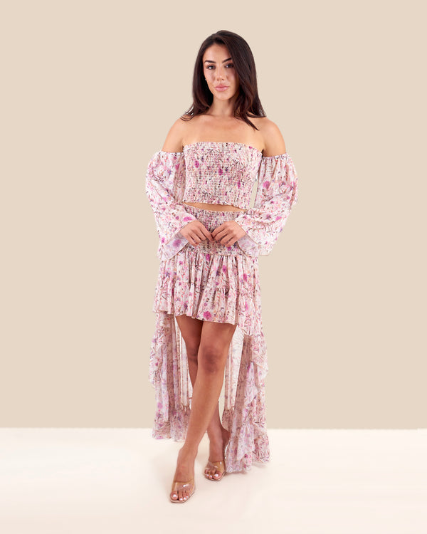 Neo Floralia Skirt High and low by Les Neobourgeoises from Marina St Barth