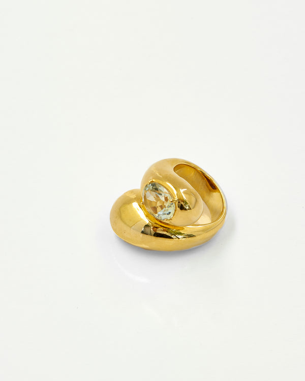 Tay Cabochon Aquamarine Set Suzanne Ring by Tay from Marina St Barth