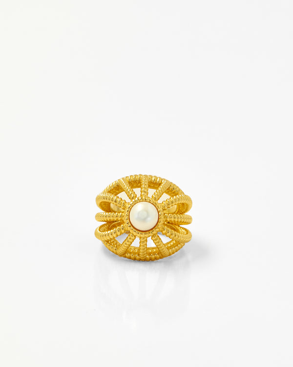 Tay Pearl Set Ropetwist Princess Ring by Tay from Marina St Barth