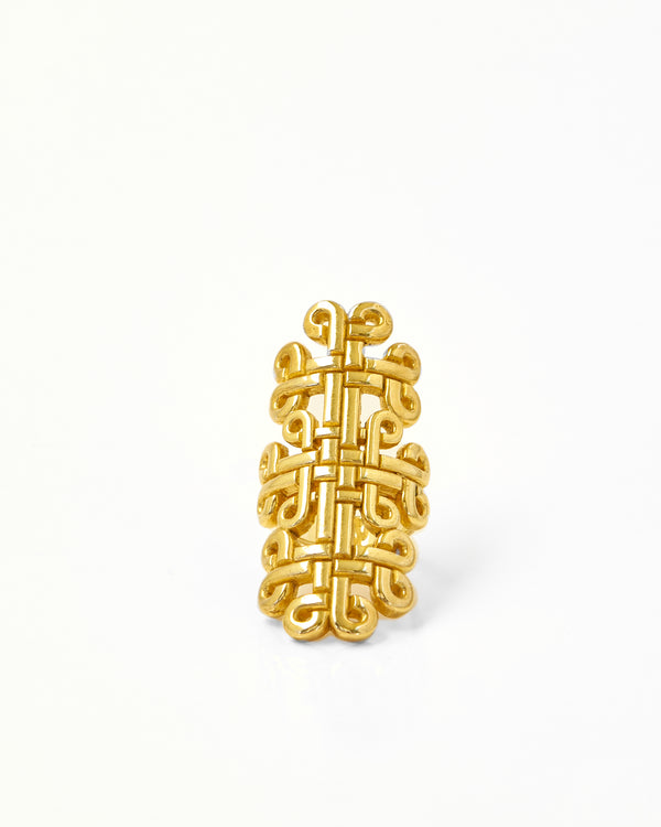 Tay Coptic Motif Panel Ring by Tay from Marina St Barth