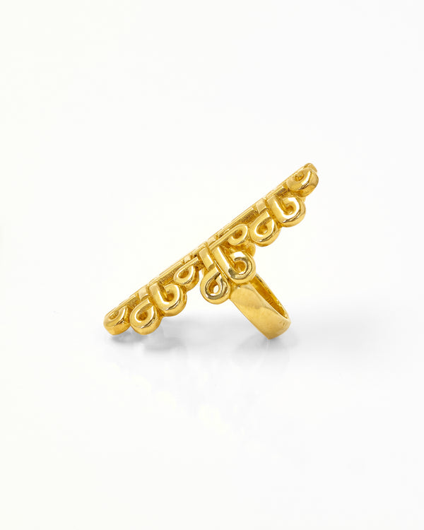 Tay Coptic Motif Panel Ring by Tay from Marina St Barth