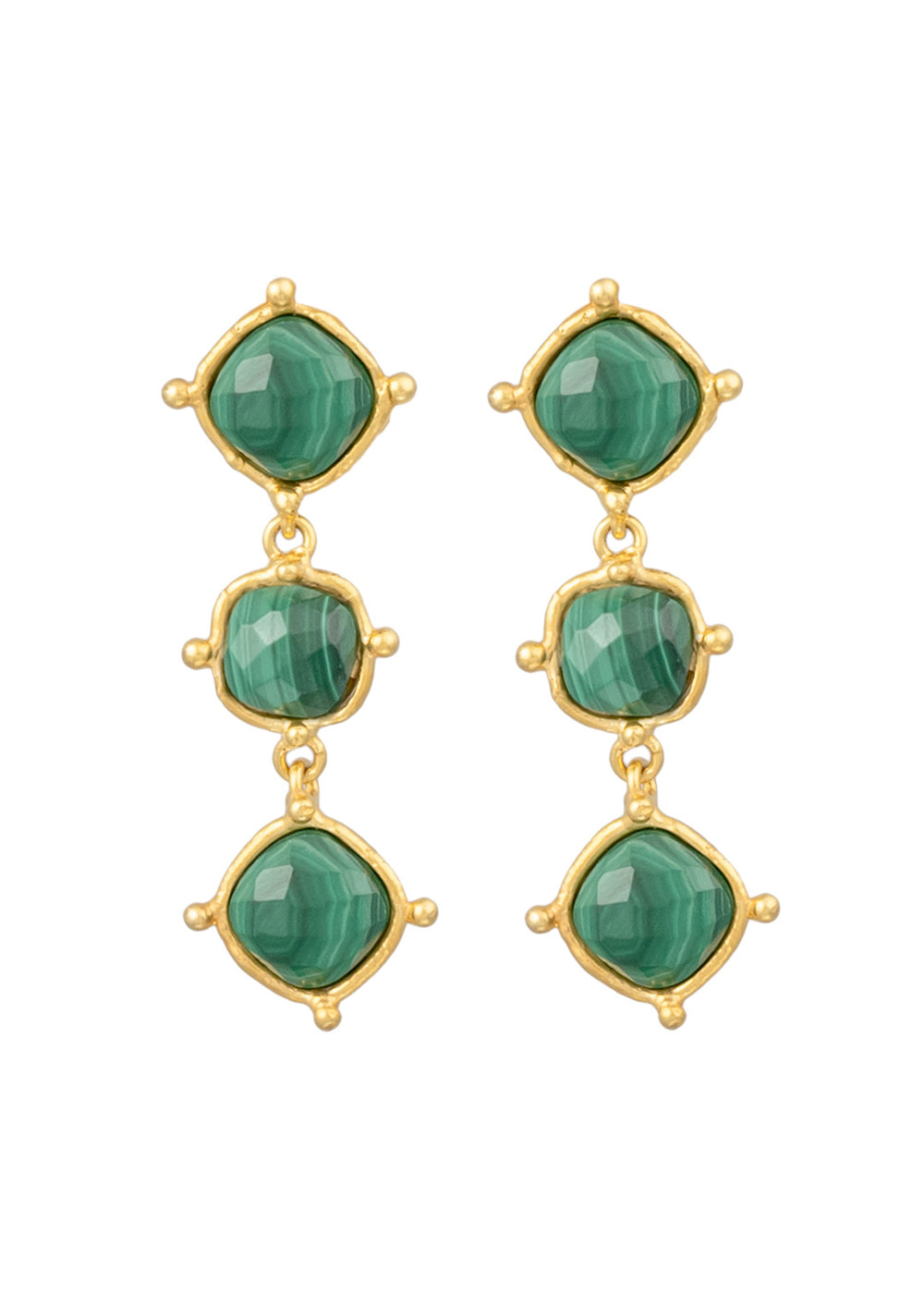 Sylvia Toledano Earring Medicis Malachite - Premium Earrings from Sylvia Toledano - Just $365! Shop now at Marina St Barth
