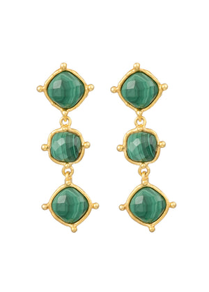 Sylvia Toledano Earring Medicis Malachite - Premium Earrings from Sylvia Toledano - Just $365! Shop now at Marina St Barth