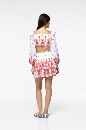 Pauline Skirt Peach Pineapple
