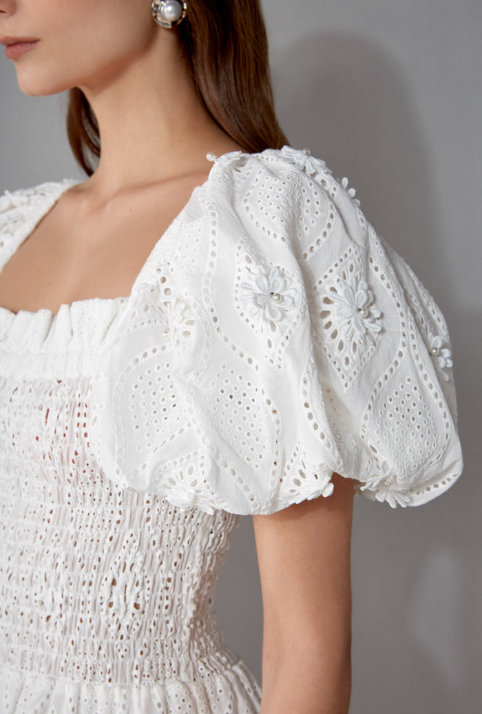 eleonora mini dress ELEONORA MINI DRESS White S