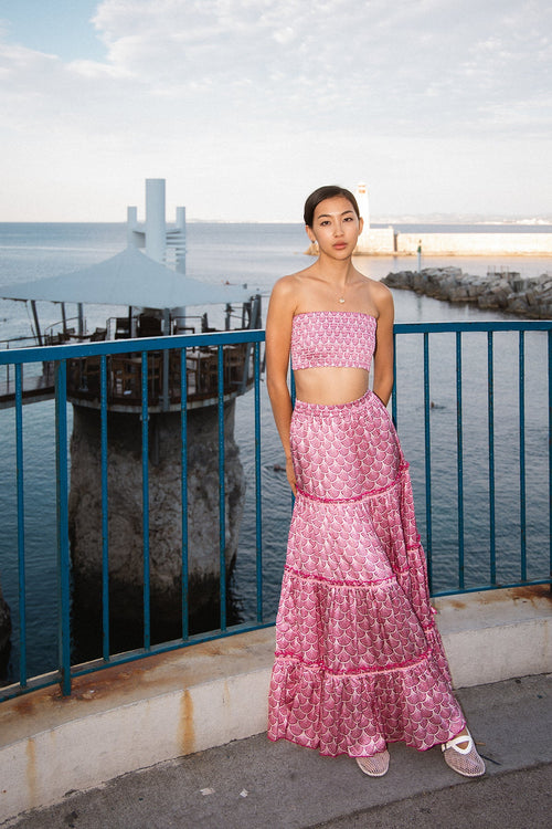 Marlea Marine Maxi Skirt Silk by Marlea from Marina St Barth