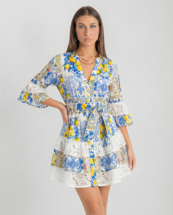 Positano Fame Printed Dress