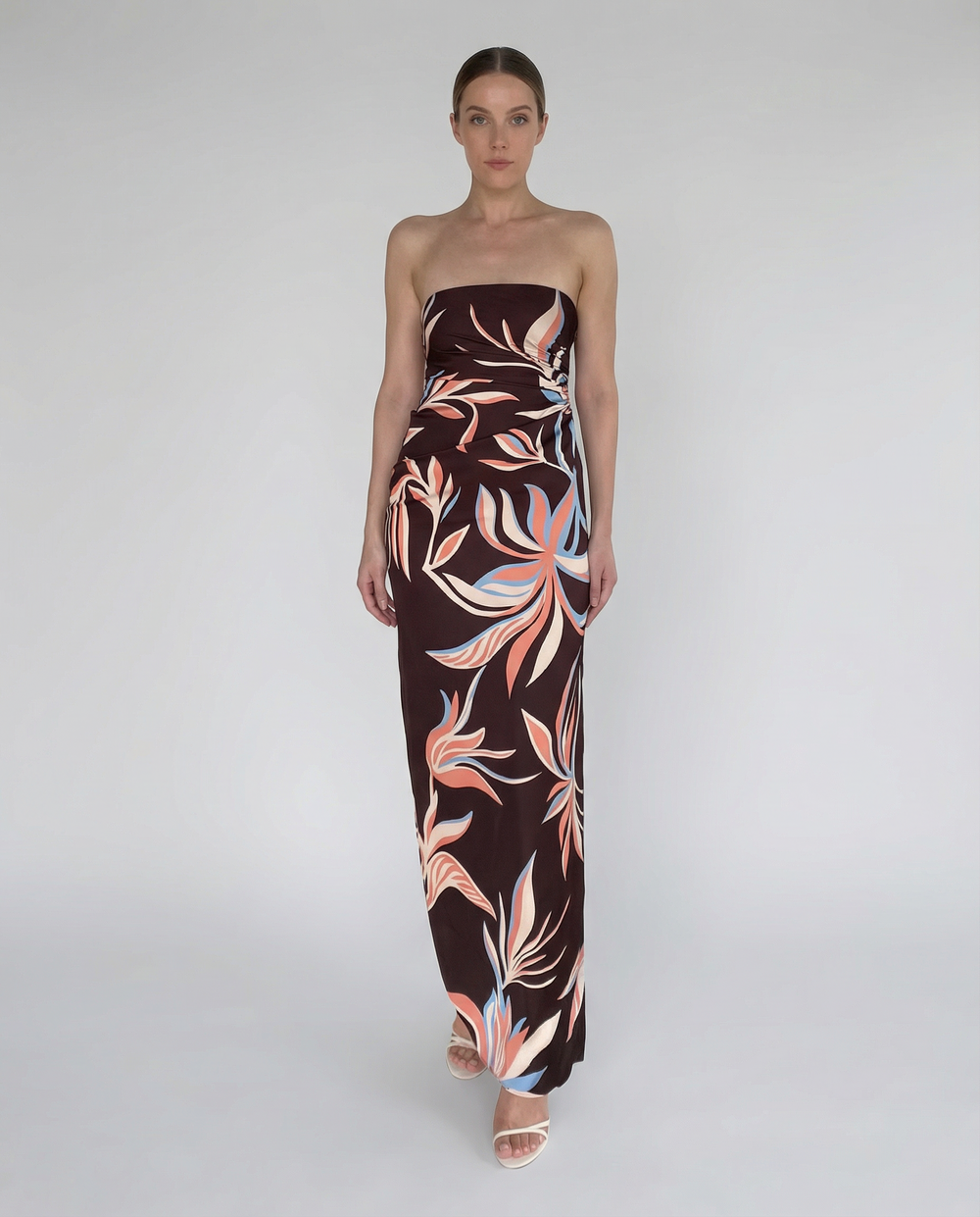 Fern Tube Ruched Maxi Dress