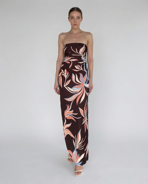 Fern Tube Ruched Maxi Dress