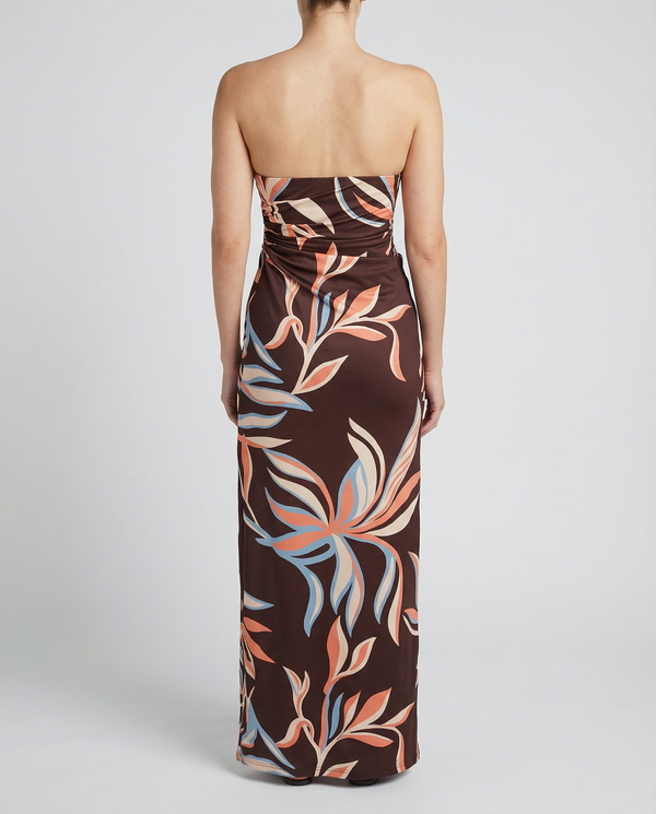 Fern Tube Ruched Maxi Dress