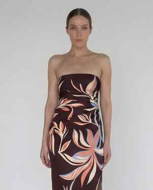 Fern Tube Ruched Maxi Dress