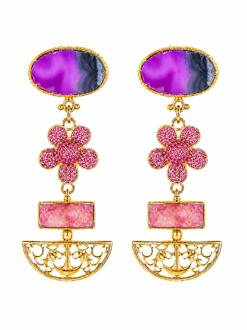 Fiori Rosa Earrings
