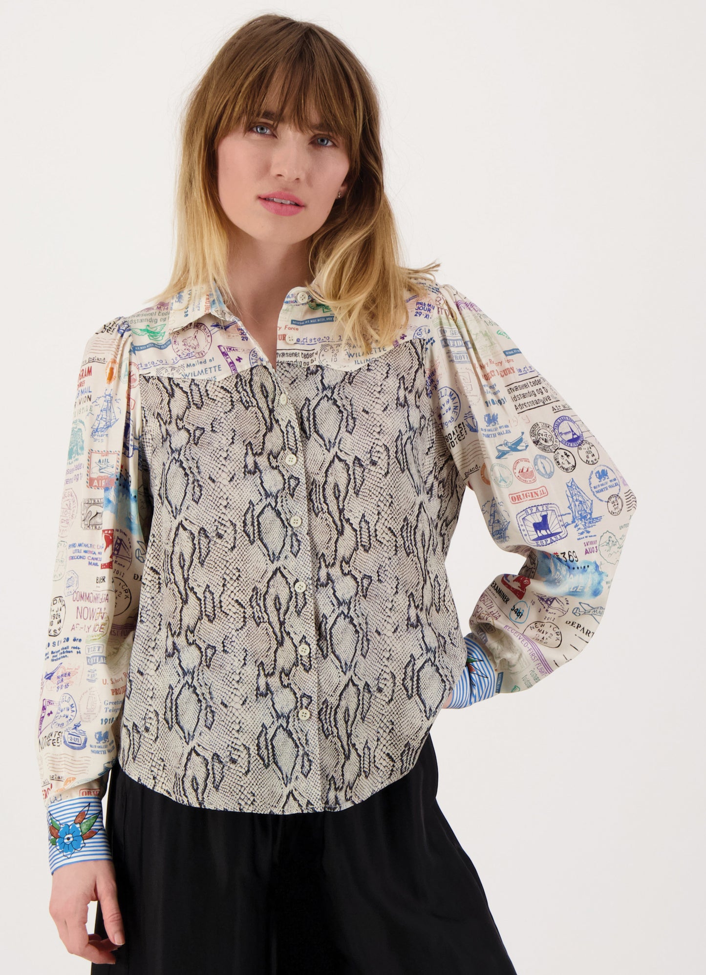 Grace Snake Cropped Shirt - Premium shirt from Marina St Barth - Just $285! Shop now at Marina St Barth