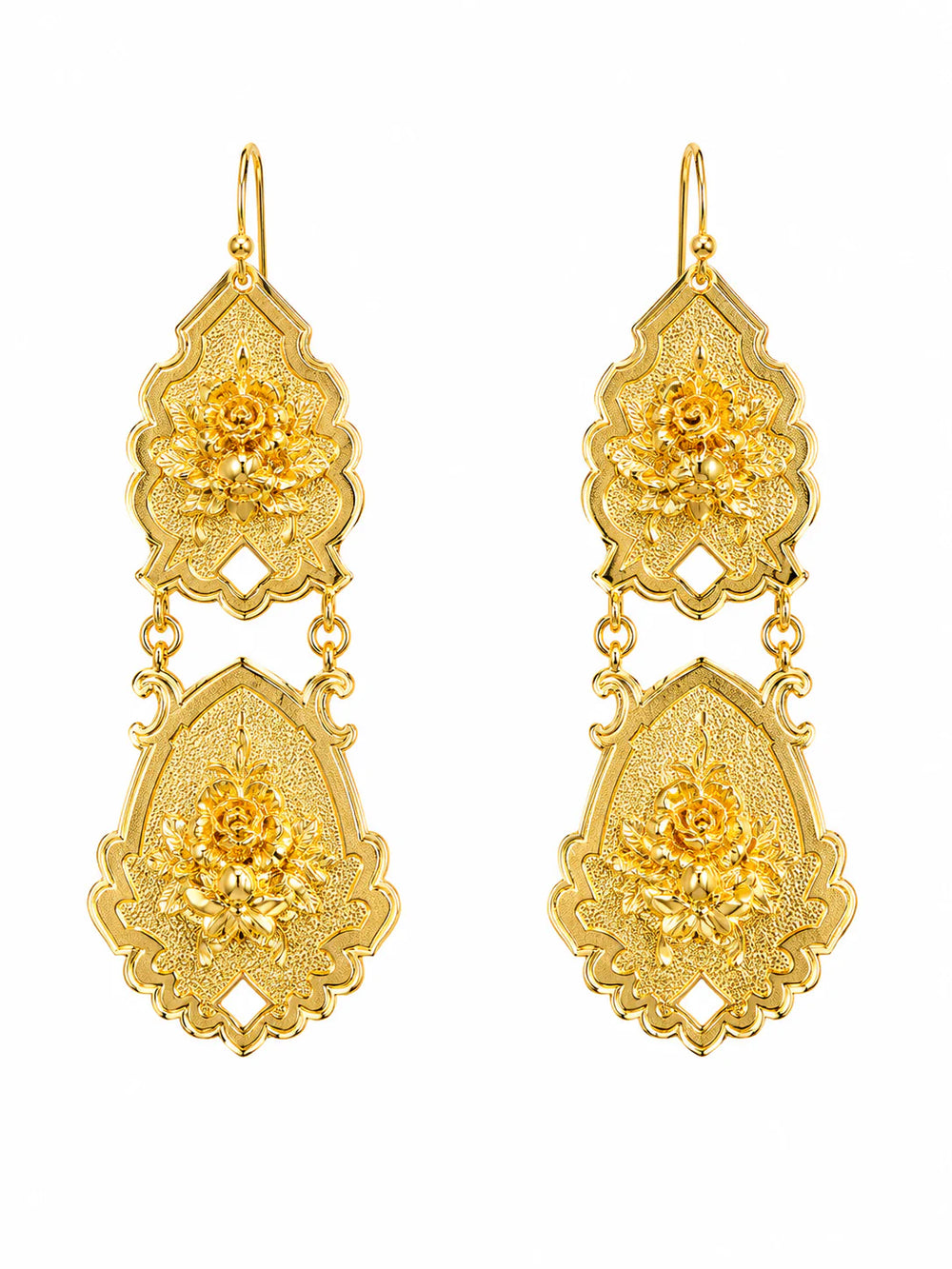 Golden Fleur Earrings by Trisha paterson from Marina St Barth