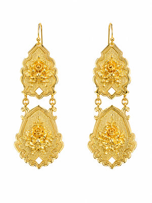 Golden Fleur Earrings by Trisha paterson from Marina St Barth