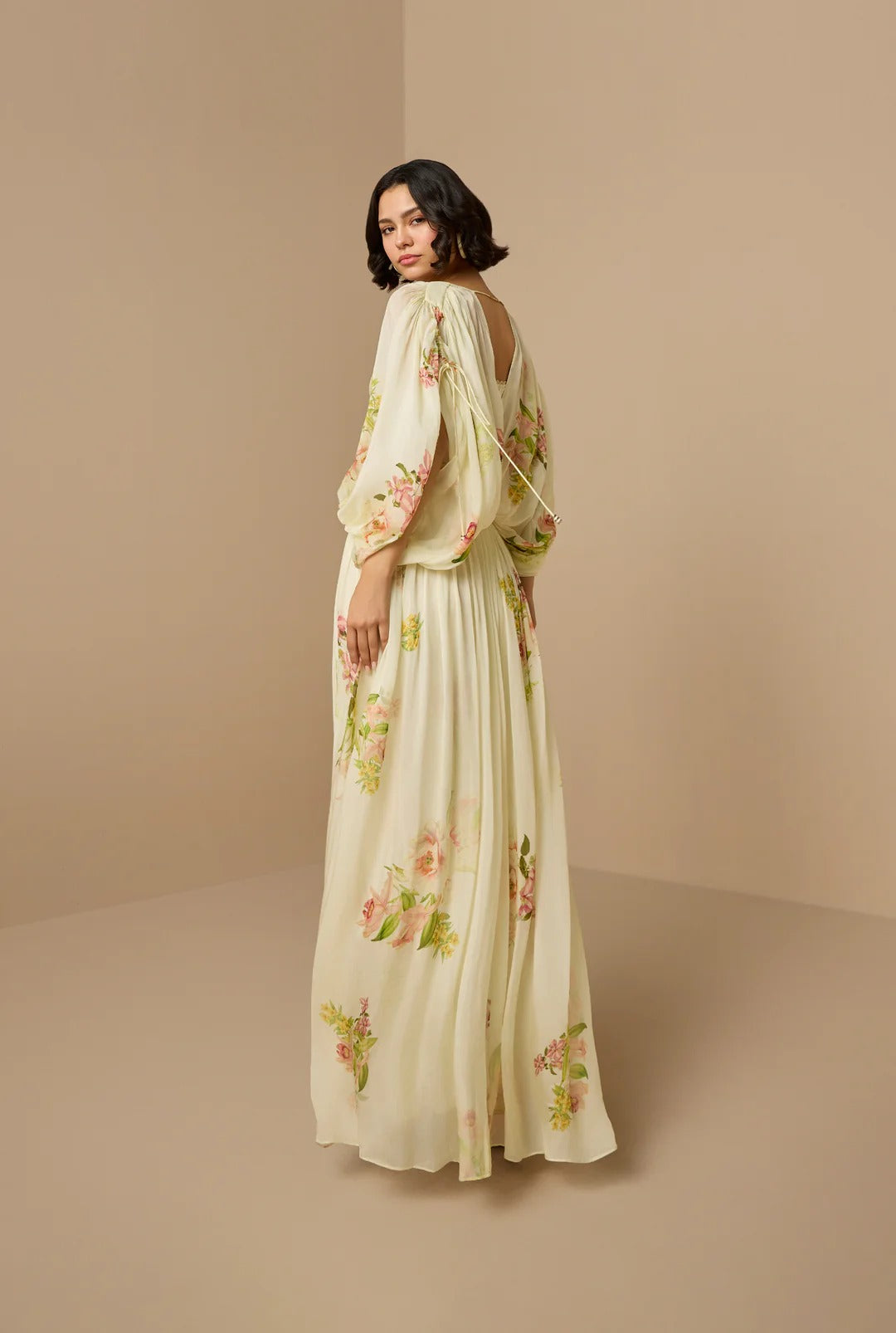 hemant and nandita silk dress Vine Maxi Dress by Hemant & Nandita