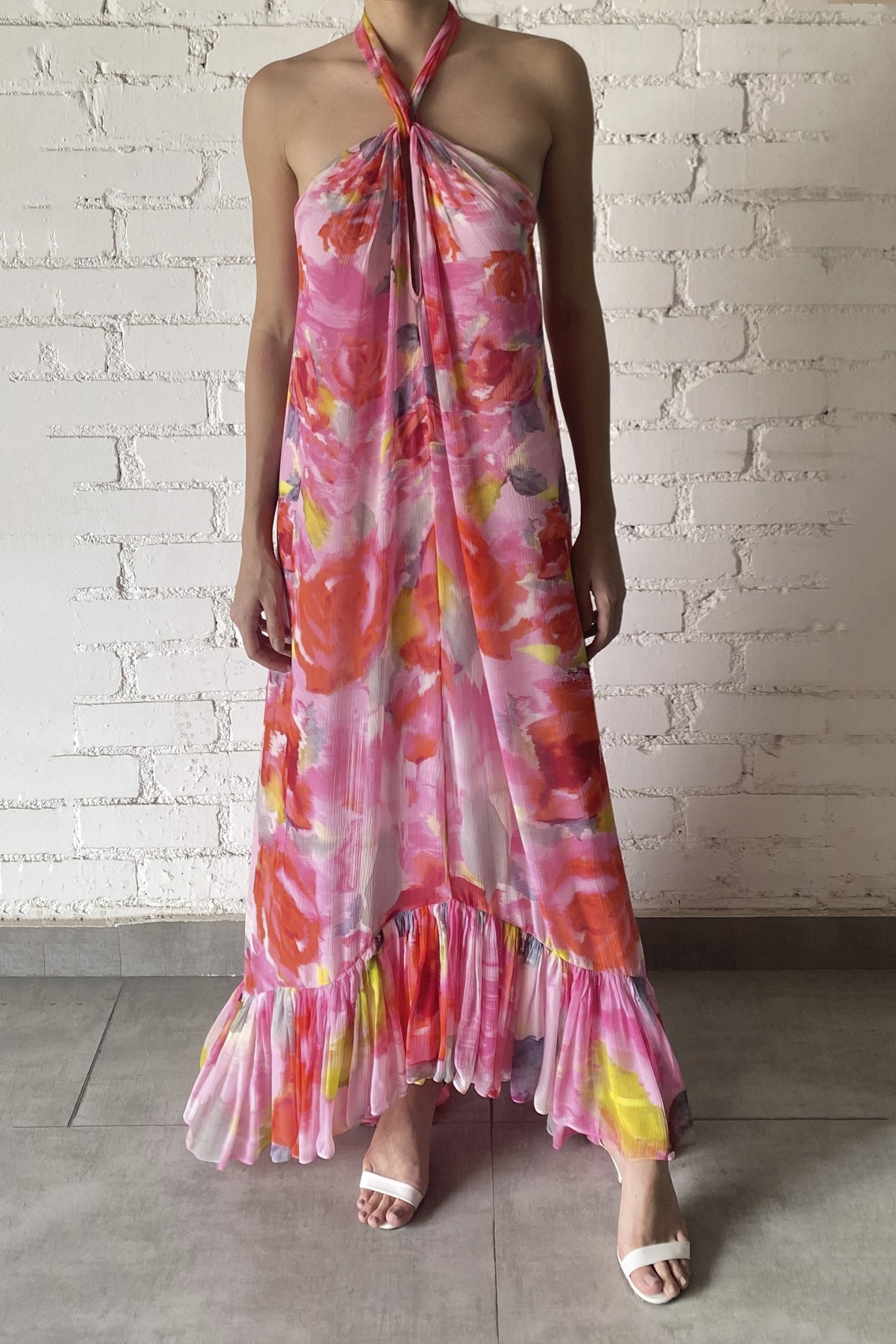 Hemant & Nandita 'Bela' Halter Dress - Women's XS