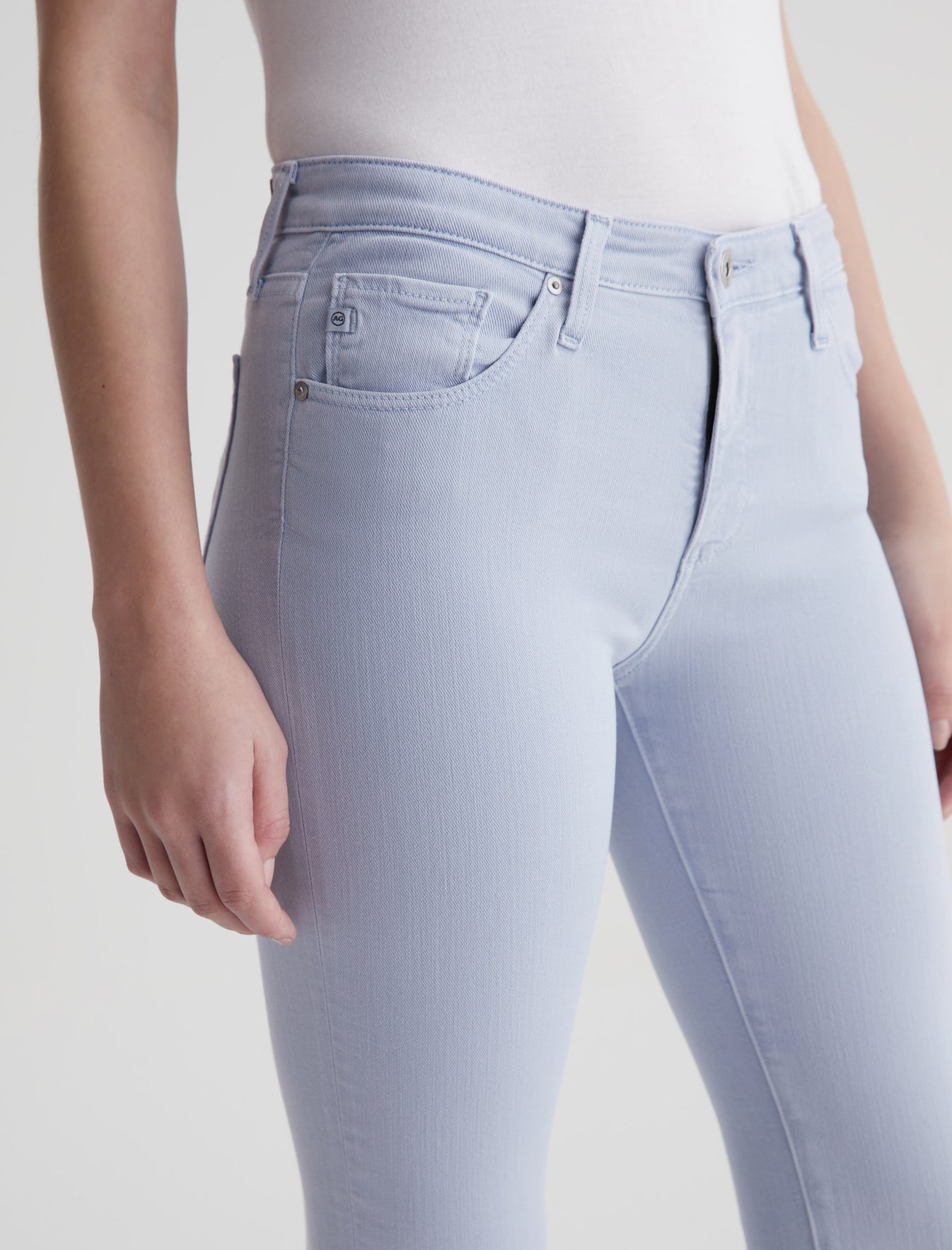 AG Prima Ankle Sulfur Blue - Premium Denim Pant from Marina St Barth - Just $210! Shop now at Marina St Barth