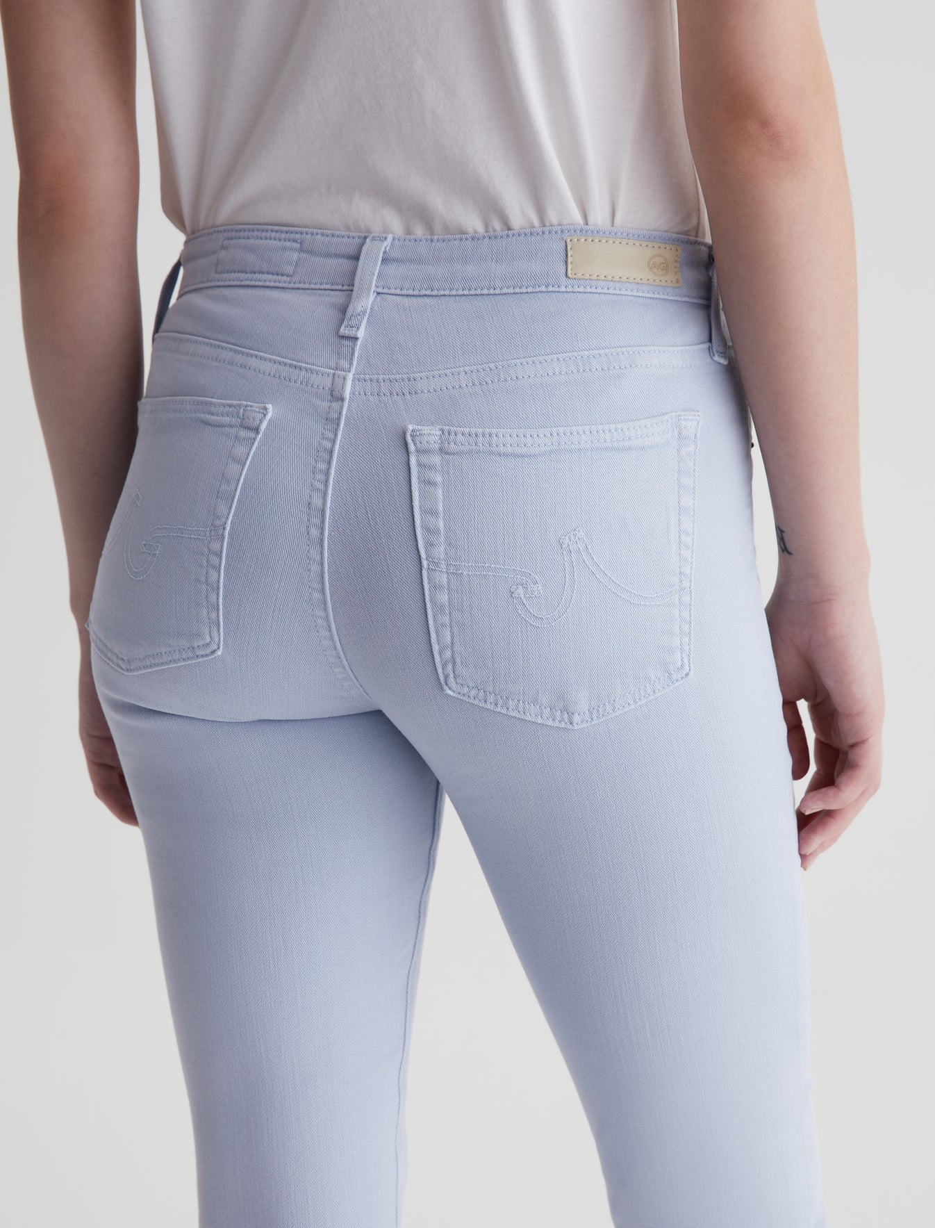 AG Prima Ankle Sulfur Blue - Premium Denim Pant from Marina St Barth - Just $210! Shop now at Marina St Barth