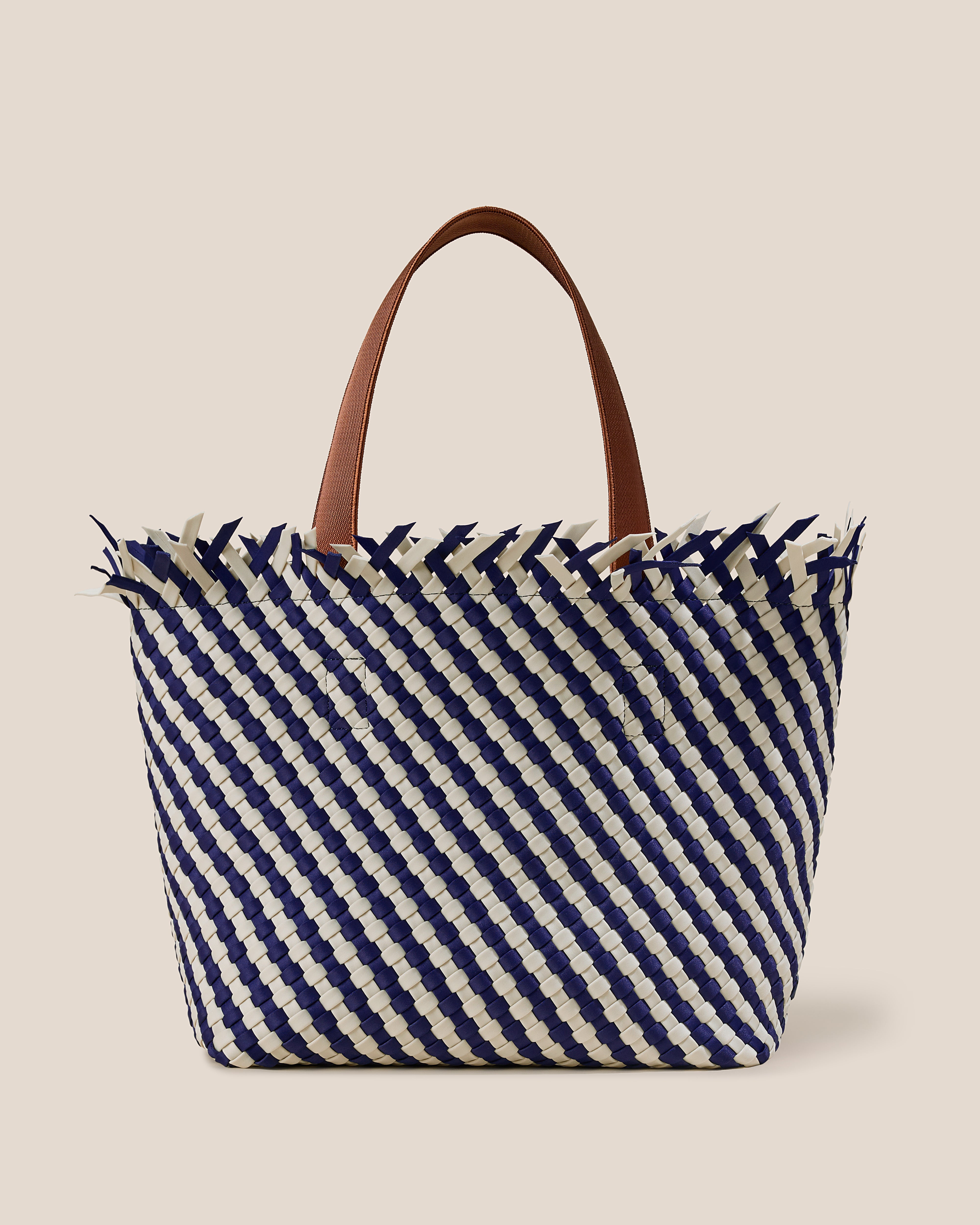 環境に配慮したブランド★NAGHEDI★Havana Medium Tote Striped Havana Medium Tote Striped | Algarve
