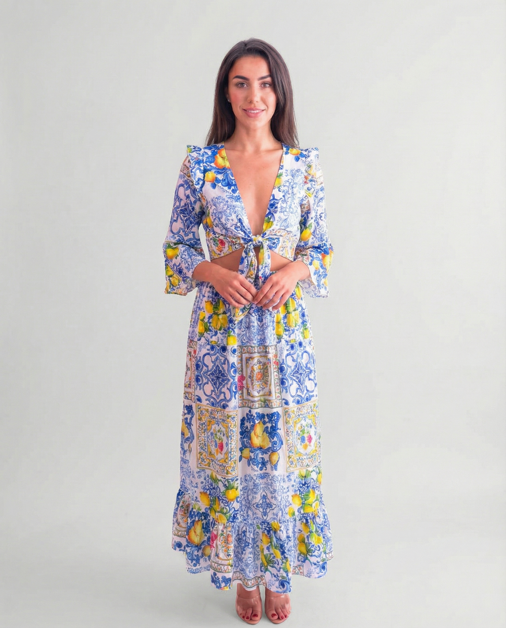 Positano Hedy Printed Long Skirt