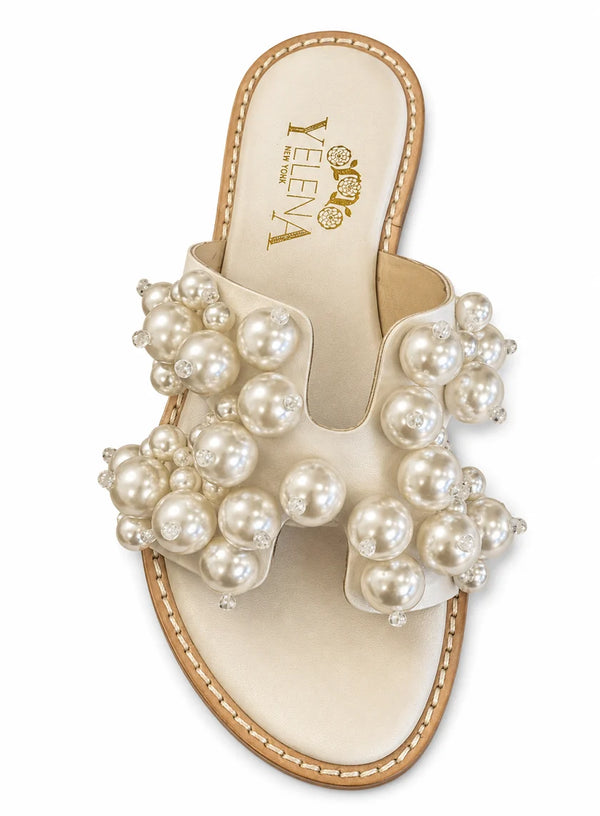 Yelena White Pearl Sandals