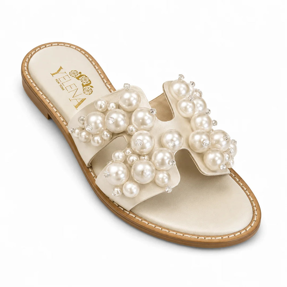 Yelena White Pearl Sandals