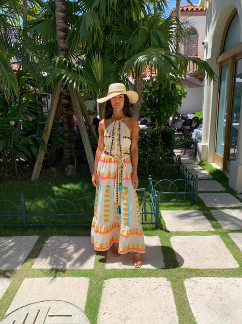Greek Long Dress | Marina St Barth Gold/Multi / L Greek Long Dress | Marina St Barth Gold/Multi / L