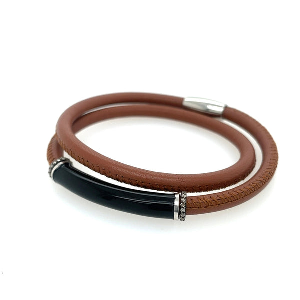Ellen Hoffman Double Wrap Light Brown Bracelets by Ellen Hoffman from Marina St Barth