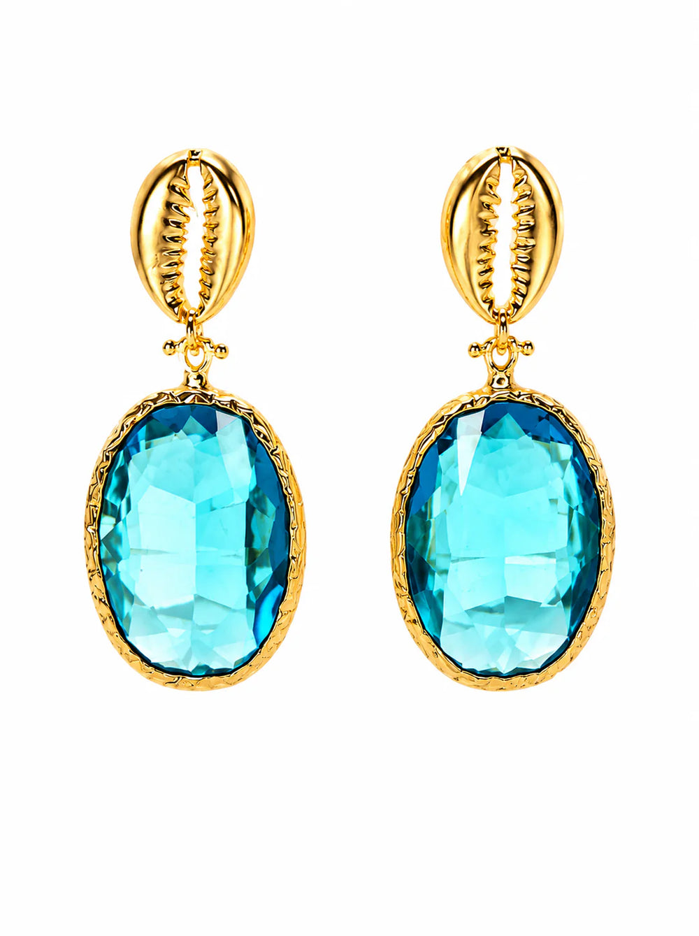 Isola Azure Crystal Drop Earrings