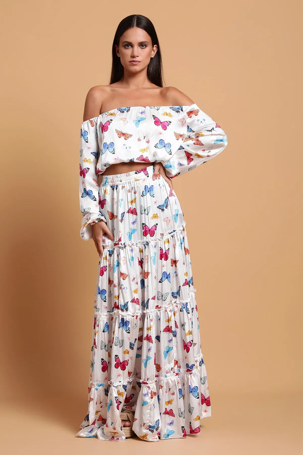 Marlea Marine Maxi Skirt Silk by Marina St Barth from Marina St Barth