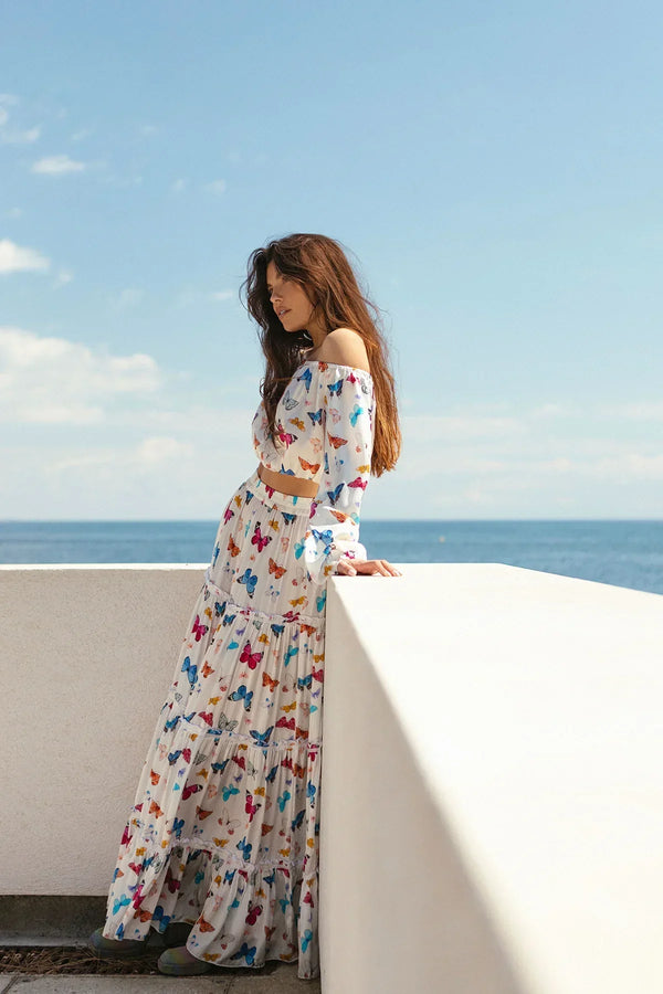 Marlea Marine Maxi Skirt Silk by Marina St Barth from Marina St Barth
