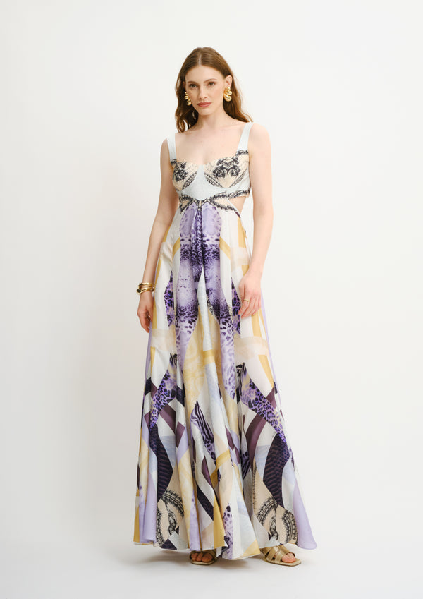 Cutout Bustier Maxi Dress 31LT