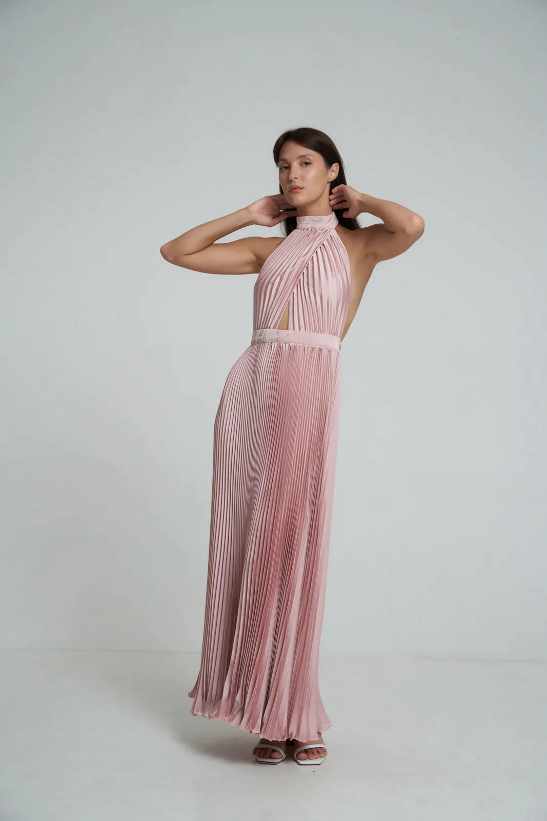 long pink ballet dress Sharon Scuba Jersey Midi Dress / Ballet Pink | MESHKI
