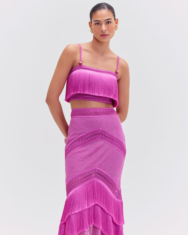 Sleeveless Fringe Cropped Top by Marina St Barth from Marina St Barth