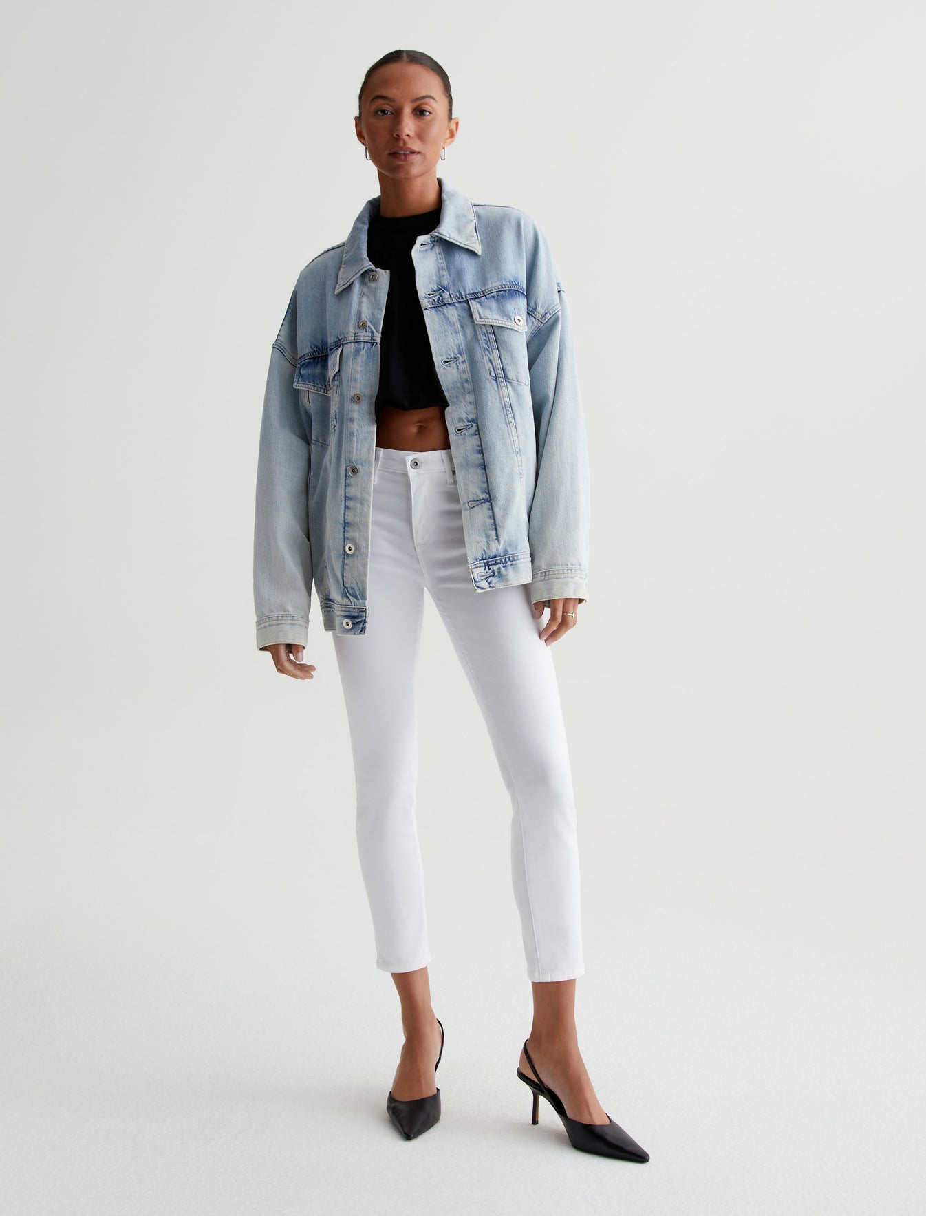 AG Prima Crop White - Premium Denim Pant from Marina St Barth - Just $198! Shop now at Marina St Barth