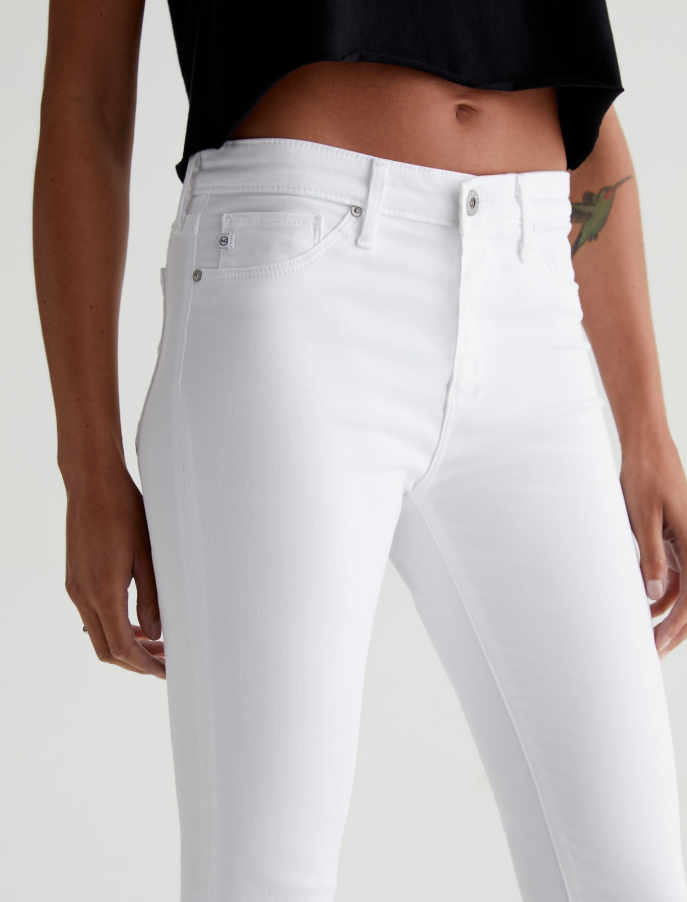 AG Prima Crop White - Premium Denim Pant from Marina St Barth - Just $198! Shop now at Marina St Barth