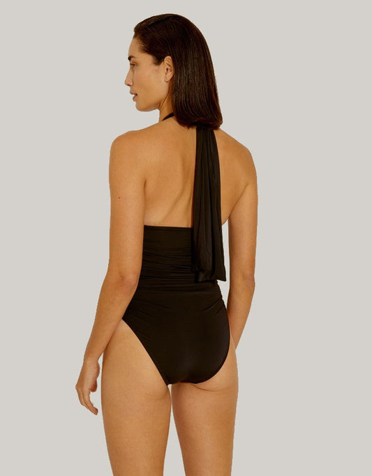 Lenny Ruched Halter One Piece - Premium One Piece from Marina St Barth - Just $225! Shop now at Marina St Barth