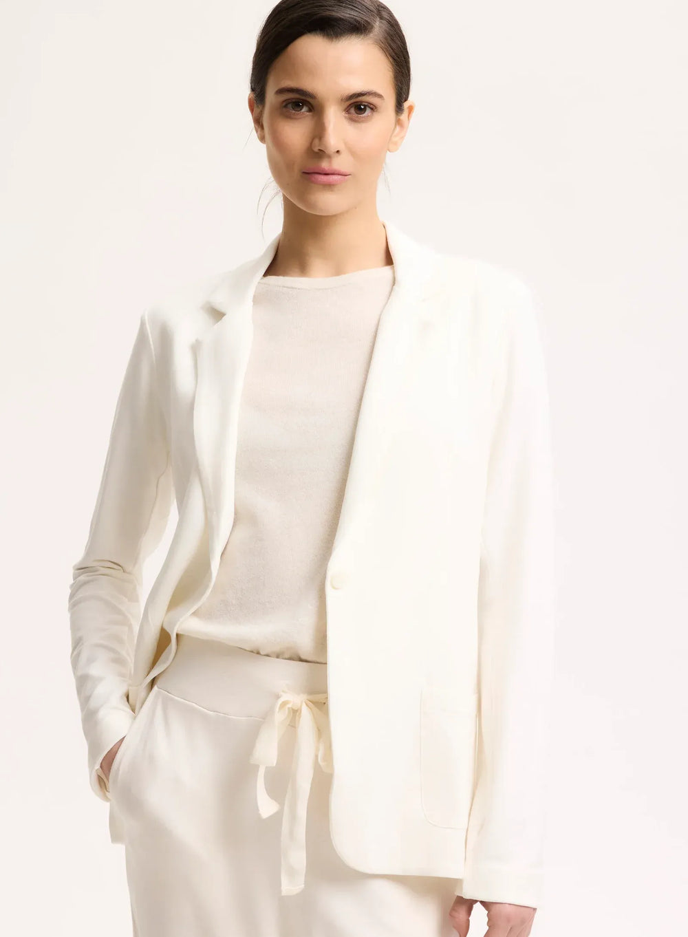 Majestic French Terry Looped One Button Blazer by Majestic Filature from Marina St Barth