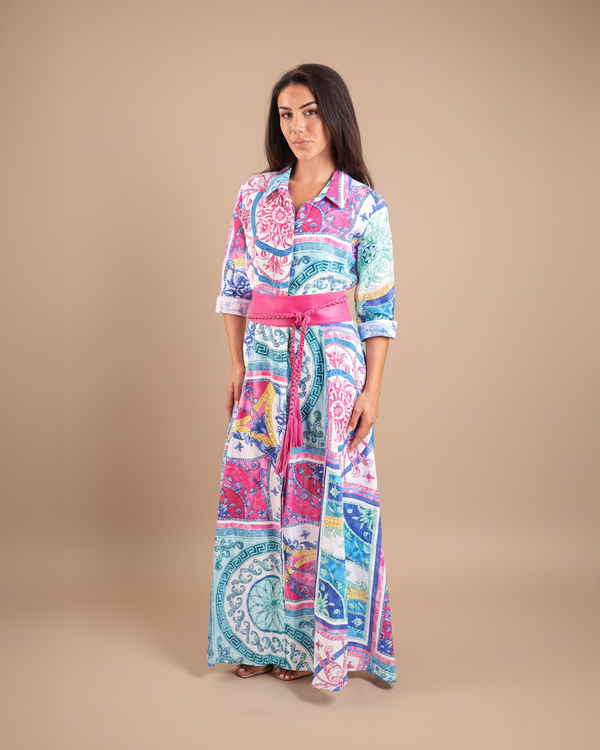 Shirt Dress New Linen Printed